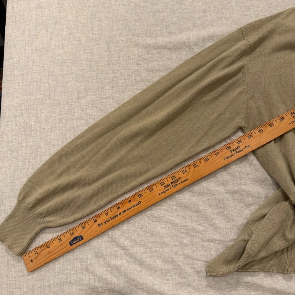 Vintage NWT Tricots St Raphael TricoLux Polo Sweater XL Tan Khaki 100% Cotton